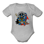 Character #76 Organic Short Sleeve Baby Bodysuit - heather gray