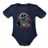 Character #76 Organic Short Sleeve Baby Bodysuit - dark navy