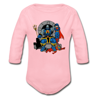Character #76 Organic Long Sleeve Baby Bodysuit - light pink