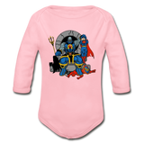 Character #76 Organic Long Sleeve Baby Bodysuit - light pink