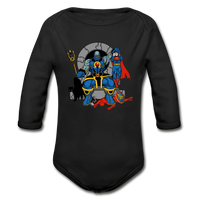 Character #76 Organic Long Sleeve Baby Bodysuit - black
