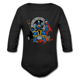 Character #76 Organic Long Sleeve Baby Bodysuit - black