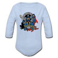 Character #76 Organic Long Sleeve Baby Bodysuit - sky