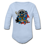 Character #76 Organic Long Sleeve Baby Bodysuit - sky