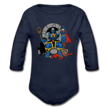 Character #76 Organic Long Sleeve Baby Bodysuit - dark navy