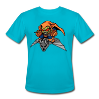 Character #77 Men’s Moisture Wicking Performance T-Shirt - turquoise