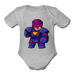 Character #78 Organic Short Sleeve Baby Bodysuit - heather grey