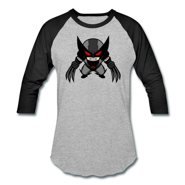 Character #79 Baseball T-Shirt - heather gray/black
