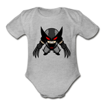 Character #79 Organic Short Sleeve Baby Bodysuit - heather grey