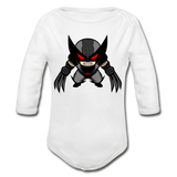 Character #79 Organic Long Sleeve Baby Bodysuit - white