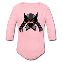 Character #79 Organic Long Sleeve Baby Bodysuit - light pink