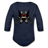 Character #79 Organic Long Sleeve Baby Bodysuit - dark navy