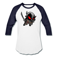 Character #81 Unisex Baseball T-Shirt - white/navy