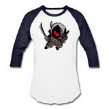 Character #81 Unisex Baseball T-Shirt - white/navy