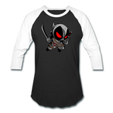 Character #81 Unisex Baseball T-Shirt - black/white
