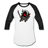 Character #81 Unisex Baseball T-Shirt - white/black