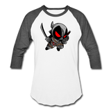 Character #81 Unisex Baseball T-Shirt - white/charcoal