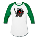 Character #81 Unisex Baseball T-Shirt - white/kelly green