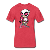 Character #82 Fitted Cotton/Poly T-Shirt by Next Level - heather red