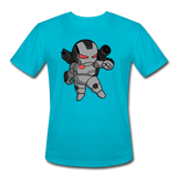 Character #83 Men’s Moisture Wicking Performance T-Shirt - turquoise
