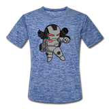 Character #83 Men’s Moisture Wicking Performance T-Shirt - heather blue
