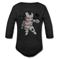 Character #83 Organic Long Sleeve Baby Bodysuit - black