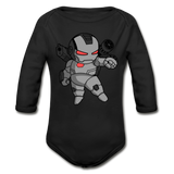 Character #83 Organic Long Sleeve Baby Bodysuit - black