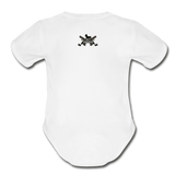 Character #84 Organic Short Sleeve Baby Bodysuit - white