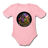 Character #84 Organic Short Sleeve Baby Bodysuit - light pink
