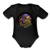 Character #84 Organic Short Sleeve Baby Bodysuit - black
