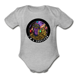 Character #84 Organic Short Sleeve Baby Bodysuit - heather grey