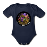 Character #84 Organic Short Sleeve Baby Bodysuit - dark navy