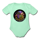Character #84 Organic Short Sleeve Baby Bodysuit - light mint