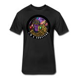 Character #84 Fitted Cotton/Poly T-Shirt by Next Level - black