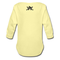 Character #84 Organic Long Sleeve Baby Bodysuit - washed yellow