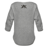 Character #84 Organic Long Sleeve Baby Bodysuit - heather grey