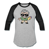 Character #85 Baseball T-Shirt - heather gray/black
