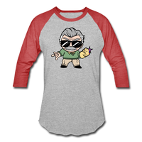 Character #85 Baseball T-Shirt - heather gray/red