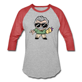 Character #85 Baseball T-Shirt - heather gray/red