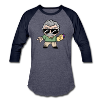 Character #85 Baseball T-Shirt - heather blue/navy