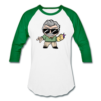 Character #85 Baseball T-Shirt - white/kelly green
