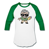Character #85 Baseball T-Shirt - white/kelly green