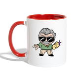 Character #85 Contrast Coffee Mug - white/red