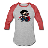 Character #86 Baseball T-Shirt - heather gray/red