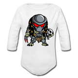 Character #88 Organic Long Sleeve Baby Bodysuit - white