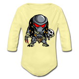 Character #88 Organic Long Sleeve Baby Bodysuit - washed yellow