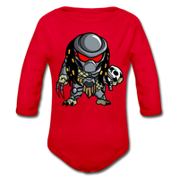 Character #88 Organic Long Sleeve Baby Bodysuit - red