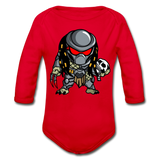 Character #88 Organic Long Sleeve Baby Bodysuit - red