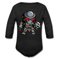Character #88 Organic Long Sleeve Baby Bodysuit - black