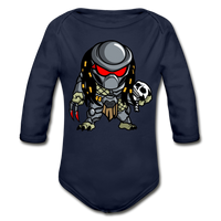 Character #88 Organic Long Sleeve Baby Bodysuit - dark navy